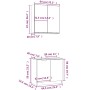Set di Mobili da Bagno 2 pz Grigio Cemento in Legno Multistrato