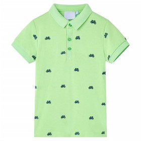 Polo da Bambino Verde Neon 116