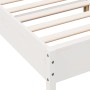 Giroletto con Testiera Bianco 120x190 cm Legno Massello di Pino