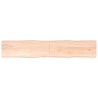 Piano per Tavolo 220x40x(2-4) cm Rovere Non Trattato Bordi Vivi