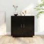 Credenza Nera 80x40x75 cm in Legno Compensato