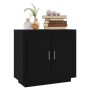 Credenza Nera 80x40x75 cm in Legno Compensato