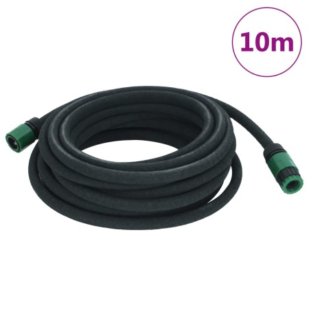 Tubo di Irrigazione da Giardino Nero 0,6" 10 m in Gomma