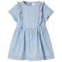 Abito da Bambina con Volant Blu Tenue 104