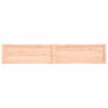Piano per Tavolo 220x40x(2-4) cm Rovere Non Trattato Bordi Vivi
