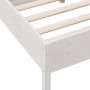 Giroletto con Testiera Bianco 120x190 cm Legno Massello di Pino