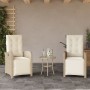 Sedie da Giardino Reclinabili 2 pz con Poggiapiedi Polyrattan