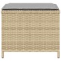 Sgabelli Giardino Cuscini 4pz Beige Misto 41x41x36cm Polyrattan