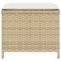 Sgabelli Giardino con Cuscini 4pz Beige 41x41x36cm Polyrattan