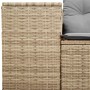 Divano da Giardino con Cuscini a 2 Posti Beige in Polyrattan