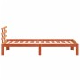 Giroletto con Testiera Marrone Cera 100x200 cm Massello Pino
