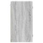 Mobile a Muro con Ante in Vetro Grigio Sonoma 35x37x68,5 cm
