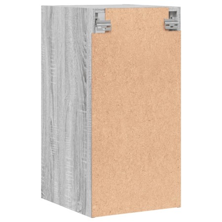 Mobile a Muro con Ante in Vetro Grigio Sonoma 35x37x68,5 cm