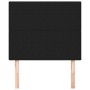 Testiera 2 pz Nera 90x5x78/88 cm in Tessuto
