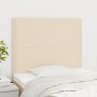 Testiera 2 pz Crema 80x5x78/88 cm in Tessuto