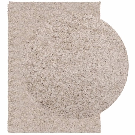 Tappeto Shaggy PAMPLONA a Pelo Lungo Moderno Beige 120x170 cm