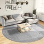 Tappeto Shaggy PAMPLONA a Pelo Lungo Moderno Grigio Ø 280 cm
