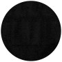 Tappeto Shaggy PAMPLONA a Pelo Lungo Moderno Nero Ø 240 cm