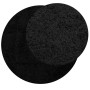 Tappeto Shaggy PAMPLONA a Pelo Lungo Moderno Nero Ø 240 cm