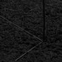 Tappeto Shaggy PAMPLONA a Pelo Lungo Moderno Nero Ø 240 cm