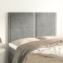 Testiere 4 pz Grigio Chiaro 72x5x78/88 cm in Velluto