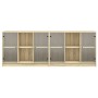 Libreria con Ante Rovere Sonoma 204x37x75 cm Legno Multistrato