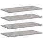 Mensole Parete 4pz Grigio Sonoma 60x30x1,5cm Legno Multistrato