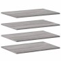 Mensole Parete 4pz Grigio Sonoma 60x40x1,5 cm Legno Multistrato