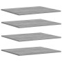 Mensole Parete 4pz Grigio Sonoma 60x50x1,5cm Legno Multistrato