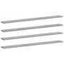 Mensole Parete 4pz Grigio Sonoma 100x10x1,5cm Legno Multistrato