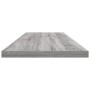 Mensole Parete 4pz Grigio Sonoma 100x20x1,5cm Legno Multistrato