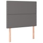 Testiera 2 pz Grigio 80x5x78/88 cm in Similpelle