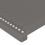 Testiera 2 pz Grigio 80x5x78/88 cm in Similpelle