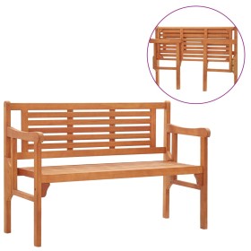 Panchina da Giardino Pieghevole 120 cm Legno Massello Eucalipto