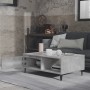 Tavolino da Salotto Grigio Cemento 90x60x35cm Legno Multistrato