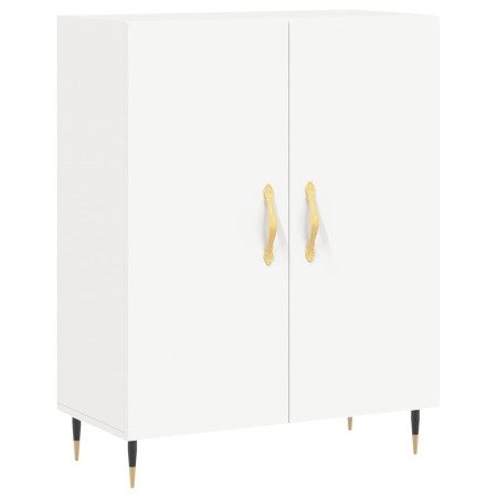 Credenza Bianca 69,5x34x180 cm in Legno Multistrato