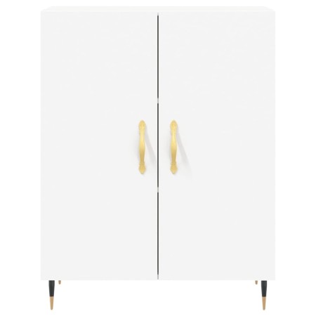 Credenza Bianca 69,5x34x180 cm in Legno Multistrato