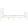 Giroletto con Testiera Bianco King Size in Legno Massello