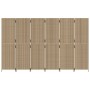Divisorio per Ambienti a 6 Pannelli Beige in Polyrattan