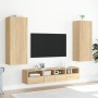 Mobile TV Parete Rovere Sonoma 40,5x30x102 cm Legno Multistrato