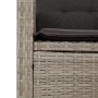 Set da Pranzo da Giardino 7 pz Cuscini Polyrattan Grigio Chiaro