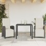 Set da Bistrò 3 pz con Cuscini Nero in Polyrattan