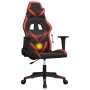 Sedia da Gaming Massaggiante Rosso e Nero in Similpelle