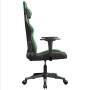 Sedia da Gaming Massaggiante Nero e Verde in Similpelle