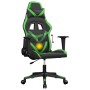 Sedia da Gaming Massaggiante Nero e Verde in Similpelle