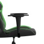 Sedia da Gaming Massaggiante Nero e Verde in Similpelle