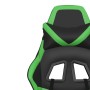 Sedia da Gaming Massaggiante Nero e Verde in Similpelle