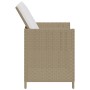 Sedie da Pranzo da Giardino con Cuscini 4 pz Beige Polyrattan