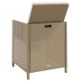 Sedie da Pranzo da Giardino con Cuscini 4 pz Beige Polyrattan