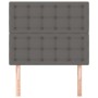 Testiere 2 pz Grigie 100x5x78/88 cm in Similpelle